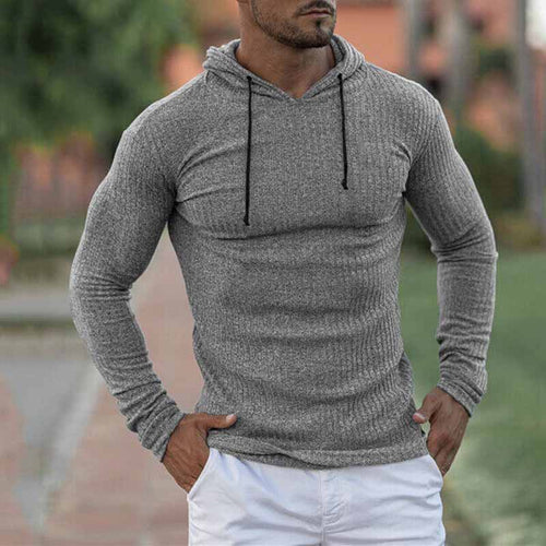 Herren Hoodie mit Rippstruktur und weitem Schnitt R&B