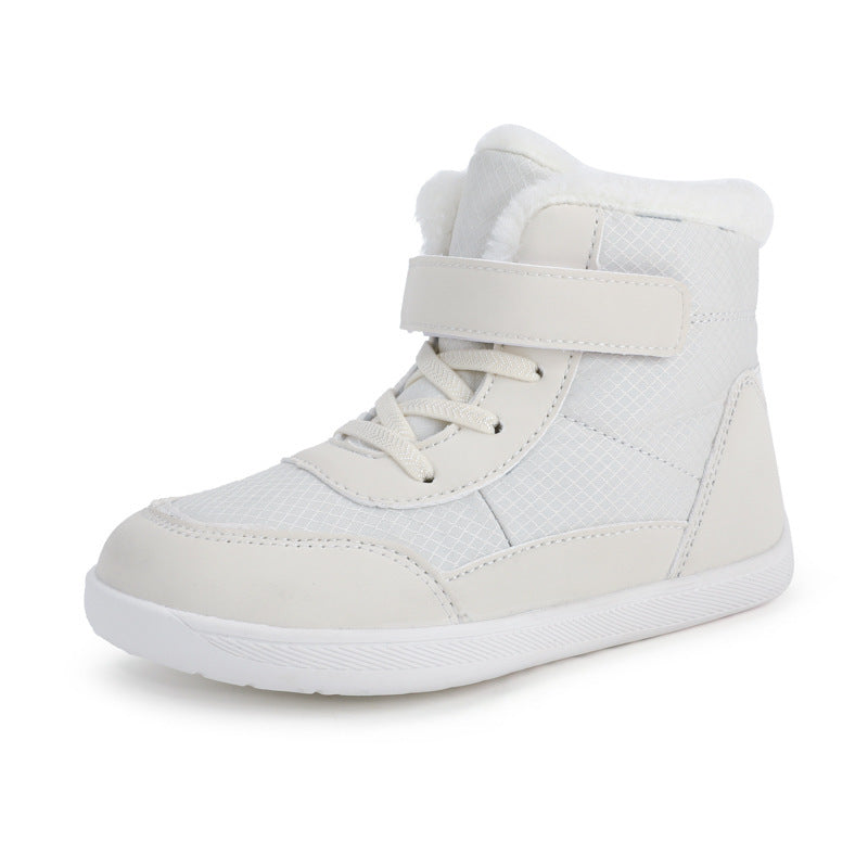 Damen gefütterte Winterstiefel mit praktischem Klettverschluss