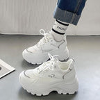 Damen High-Top Sneakers mit trendigem Chunky-Design und atmungsaktiver Obermaterialkombination