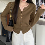 Damen Strickjacke mit perlmuttknöpfen R&B