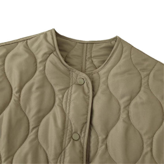 Damen gesteppte Übergangsjacke mit seitlichen Taschen und elegantem Schnitt R&B