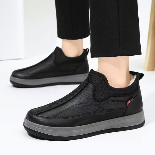 Damen Bequeme Lammfell gefütterte Slipper Schuhe R&B
