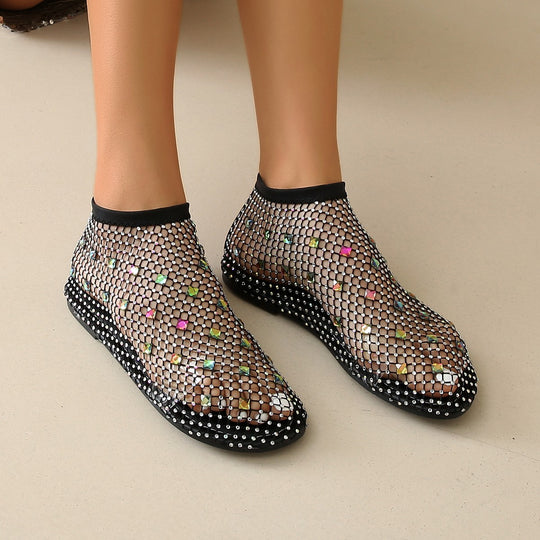 Damen Glitzernde Mesh-Sandalen R&B