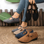 Damen Elegante Mokassins mit modischem Riemendesign R&B