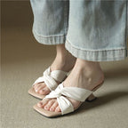 Damen Mules mit raffiniertem Knoten-Design R&B