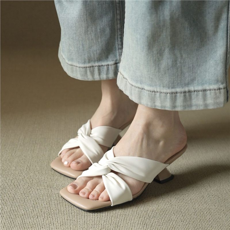 Damen Mules mit raffiniertem Knoten-Design R&B