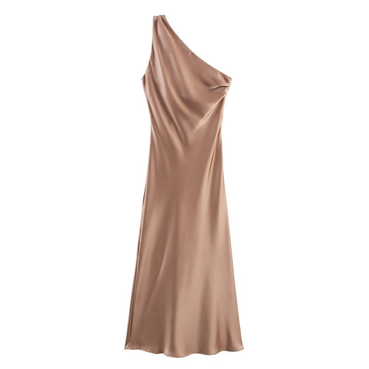 Damen Dekoratives Seidenkleid R&B
