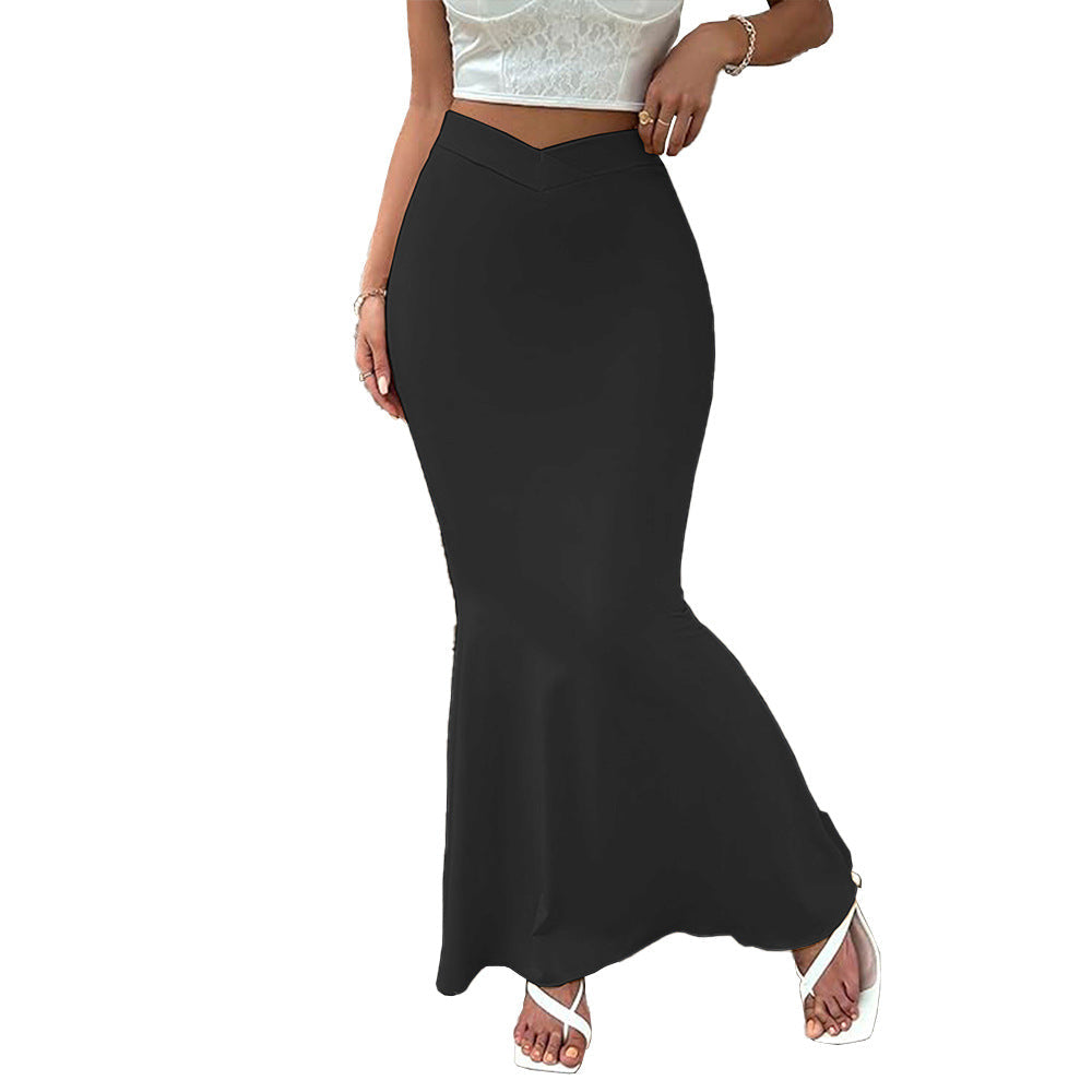 Damen figurbetontes Bleistiftkleid mit schwingendem Saum R&B