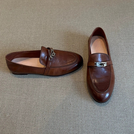 Damen elegante Mokassins mit modischer Schnallenverzierung R&B