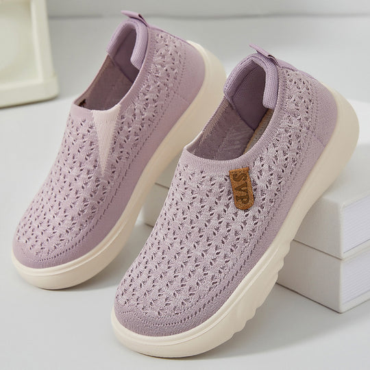Damen Atmungsaktive Slip-On Freizeitschuhe mit rutschfester Sohle R&B