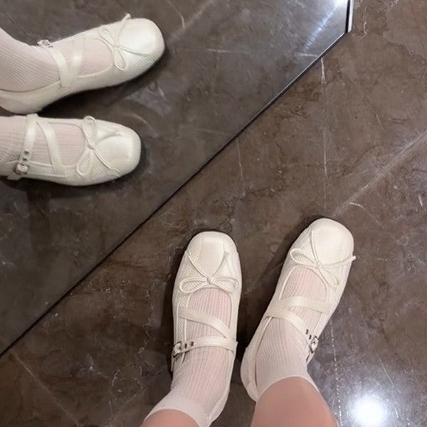 Damen elegante Mary Jane Ballerinas mit dekorativem Riemchen und komfortablem Fußbett R&B