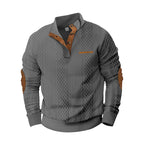 Herren Strickpullover mit modernem Kragen und strukturierter Oberfläche R&B