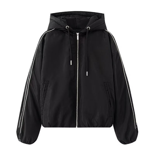 Damen sportliche Übergangsjacke mit hohem Kragen und praktischen Taschen R&B