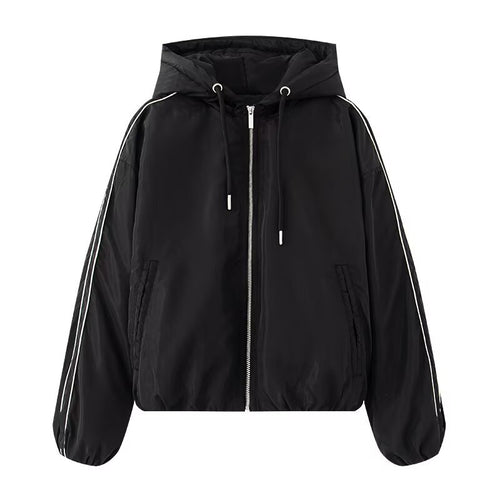 Damen sportliche Übergangsjacke mit hohem Kragen und praktischen Taschen R&B