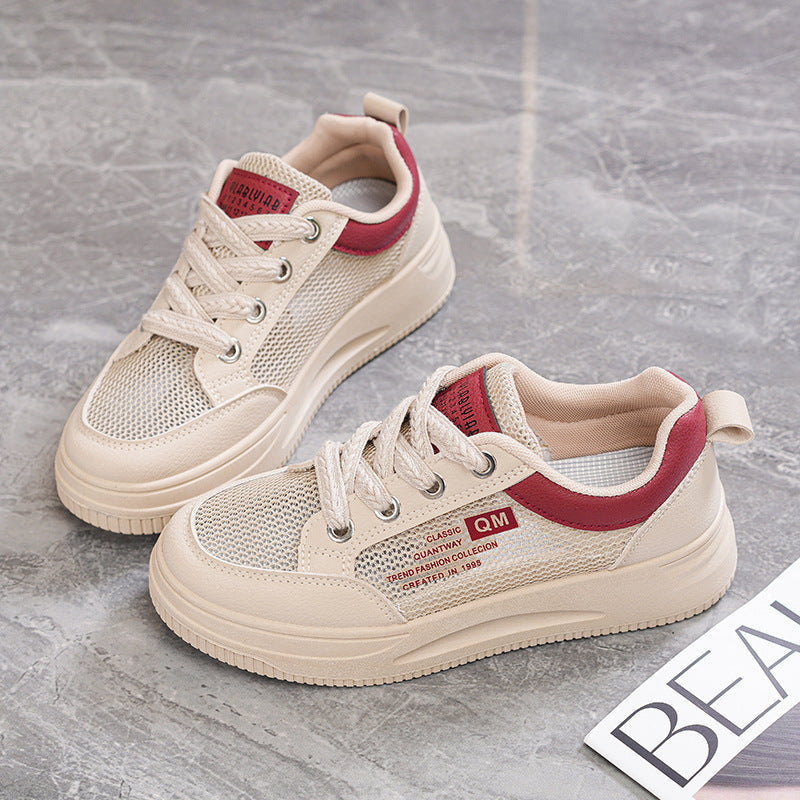 Damen Atmungsaktive Freizeitsneaker mit modischen Netzdetails