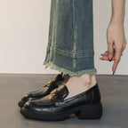 Damen Komfortable Mokassin-Lauflernschuhe mit modischer Schnallen-Applikation R&B