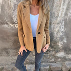 Damen Feminin Gestreifter Blazer R&B