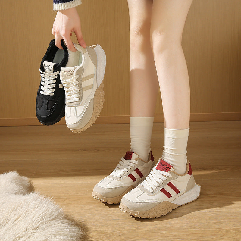 Damen Sportliche Sneakers mit bequemem Fleece-Innenfutter und rutschfester Sohle R&B
