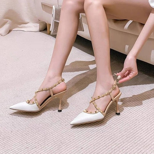 Damen Slingback-Pumps mit dekorativen Schmuckdetails R&B