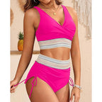 Damen Bikini-Set mit modischem Wickeldesign und verstellbaren Trägern R&B