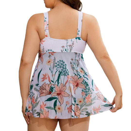 Damen Bademode mit floralem Überrock R&B