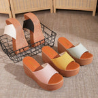 Damen Komfortable Plateau-Sandalen mit breitem Obermaterial und rutschfester Sohle