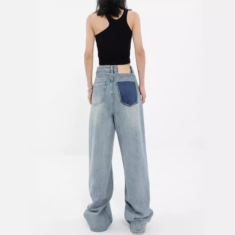 Damen Weite High-Waist Jeans im lässigen Schnitt R&B