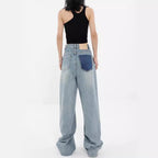 Damen Weite High-Waist Jeans im lässigen Schnitt R&B