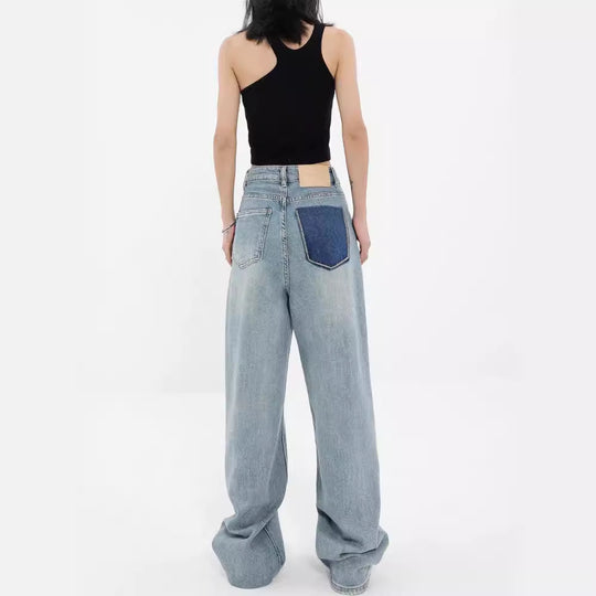Damen Weite High-Waist Jeans im lässigen Schnitt R&B