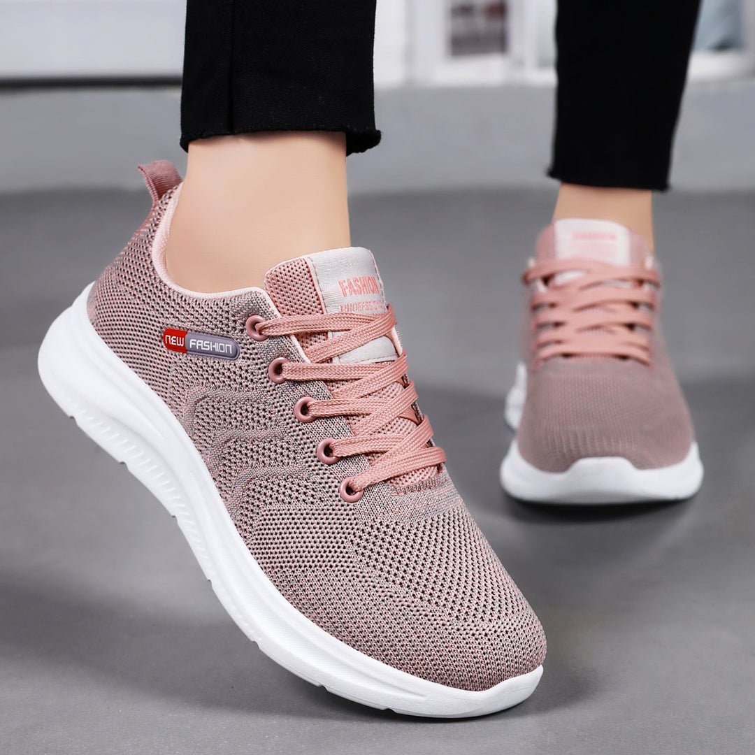 Damen Sportliche Freizeit-Sneaker mit atmungsaktiver Mesh-Oberfläche und dämpfender Sohle R&B