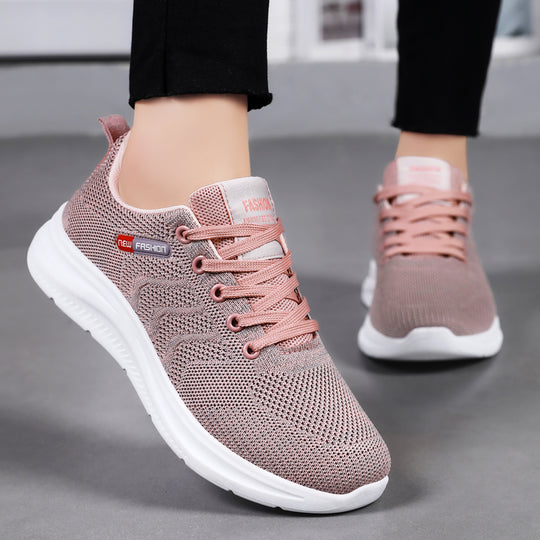 Damen Sportliche Freizeit-Sneaker mit atmungsaktiver Mesh-Oberfläche und dämpfender Sohle R&B
