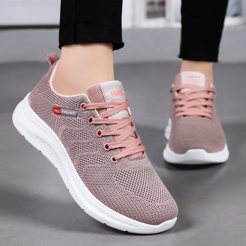Damen Sportliche Freizeit-Sneaker mit atmungsaktiver Mesh-Oberfläche und dämpfender Sohle R&B
