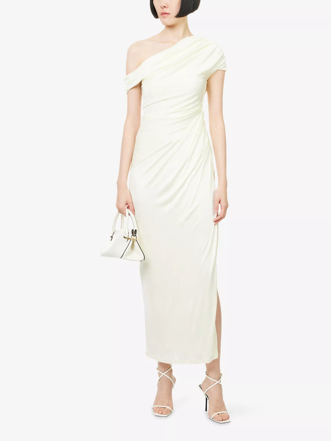 Damen Wickelkleid mit asymmetrischem Oberteil und eleganten Drapierungen R&B