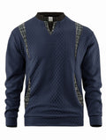 Herren Strickpullover mit modischen Karoelementen R&B