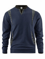 Herren Strickpullover mit modischen Karoelementen R&B