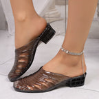 Damen Transparente Clogs mit modernem Schnitt R&B