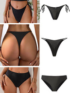 Damen Hochgeschnittener Bikini mit seitlichen BindR&Bändern R&B