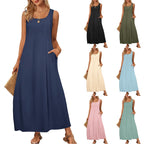 Damen Maxikleid im entspannten Schnitt mit praktischen Taschen R&B