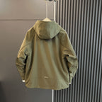 Herren technische Wetterjacke mit verstellbarer Kapuze