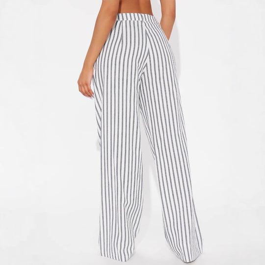 Damen Leichte und luftige Streifenhose R&B