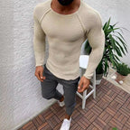 Herren stylisches gestreiftes Langarmshirt R&B