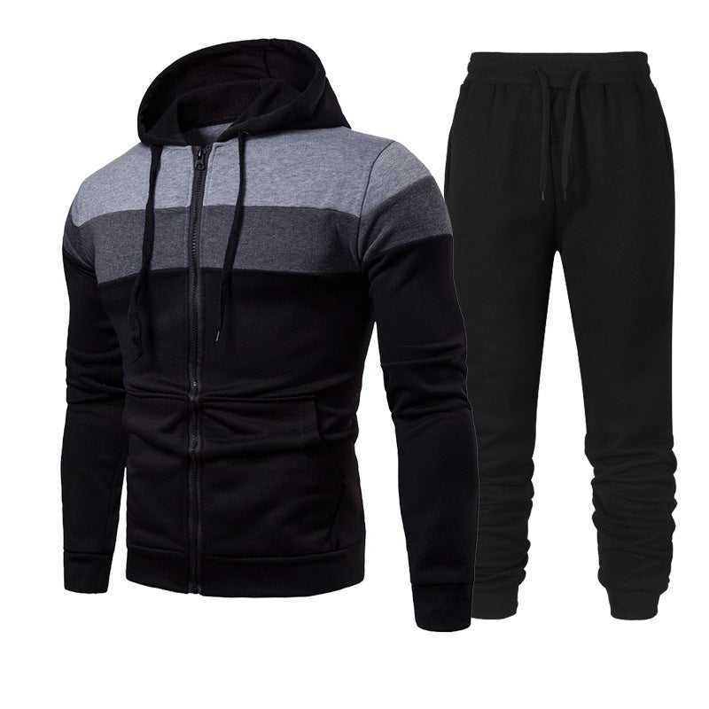 Herren sportliches Freizeit-Set mit modischem Farbblockdesign R&B