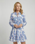 Damen Tunika Minikleid mit Puffärmeln
