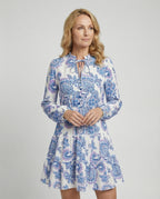 Damen Tunika Minikleid mit Puffärmeln