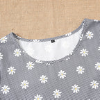 Damen Kurzarm Bluse mit floralem Design und Rüschendetails R&B