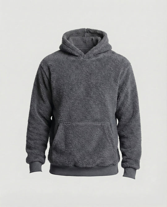 Teddy Pullover Herren weich mit praktischen Taschen