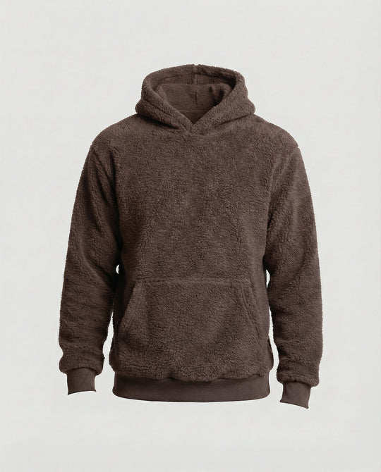 Teddy Pullover Herren weich mit praktischen Taschen