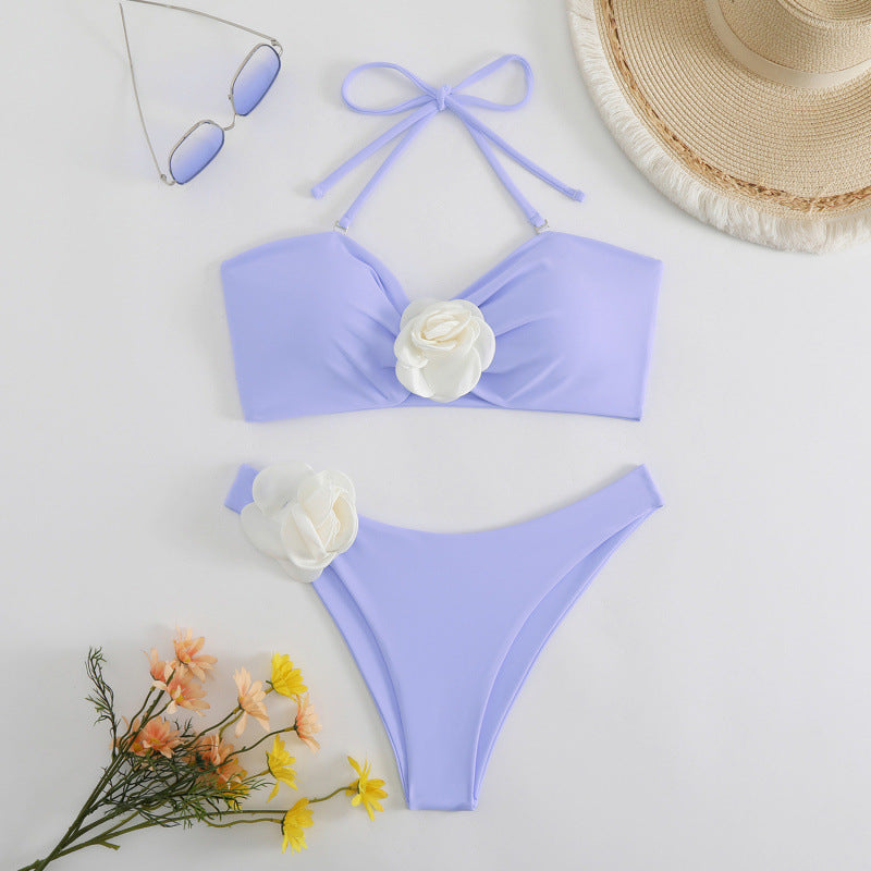 Damen Bikini-Set mit dekorativem Blumenmotiv R&B