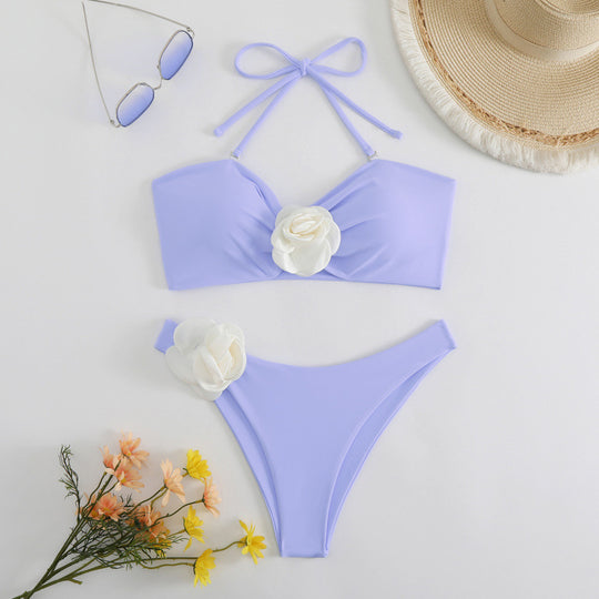 Damen Bikini-Set mit dekorativem Blumenmotiv R&B