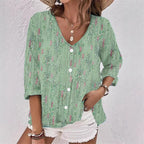 Damen Bluse mit floralem Druck und lässigem Schnitt R&B